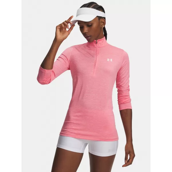  Дамска тениска TECH 1/2 ZIP- TWIST 1384225-601 РОЗОВА Under Armour 