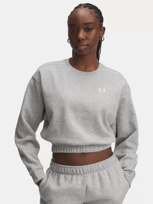 Дамски суичър UNDER ARMOUR UA RIVAL FLEECE PIPED CREW 6007035-011 СИВО