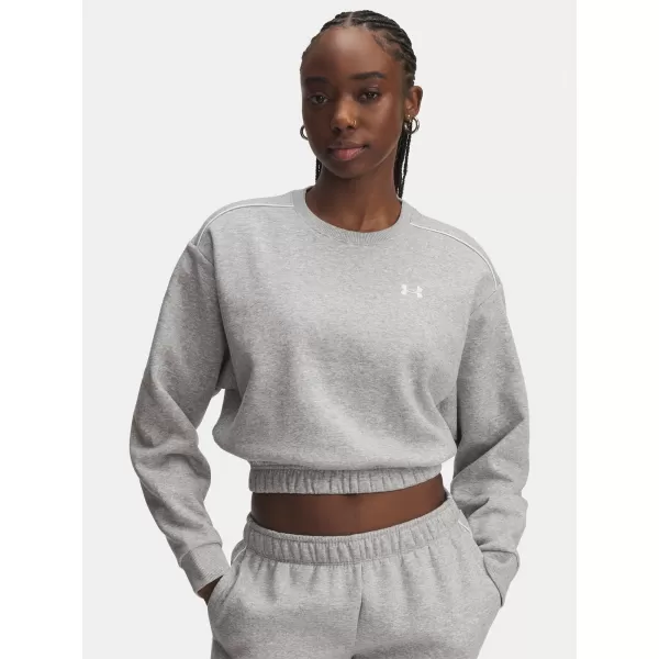  Дамски суичър UNDER ARMOUR UA RIVAL FLEECE PIPED CREW 6007035-011 СИВО 