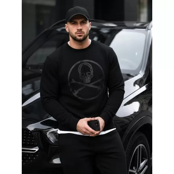  Мъжки суичър DSTREET BX5948 ЧЕРЕН 