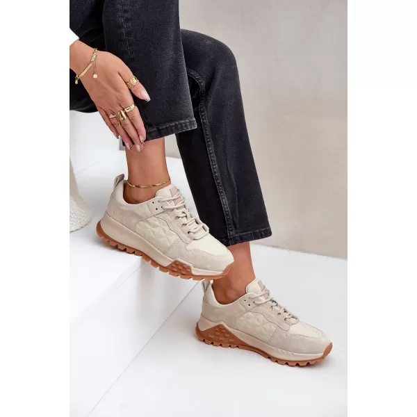  Дамски маратонки BIG STAR OO274A315 BEIGE Big Star Shoes 