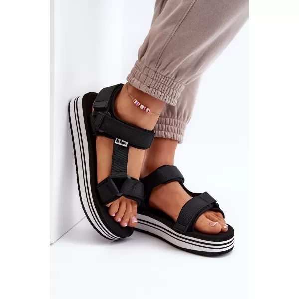  Дамски сандали LEE COOPER LCW-24-05-2753L ЧЕРНО/БЯЛО 