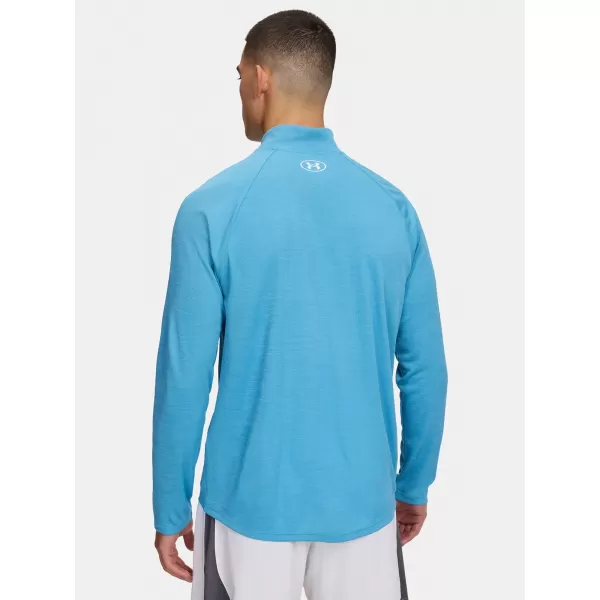  Мъжка тениска UNDER ARMOUR UA TECH TEXTURED 1/2 ZIP 1382797-453 СИНЬО 