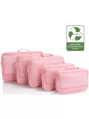куфар HEYS Ecotex Packing Cube 5 Pc Set РОЗОВ ПЯСЪК