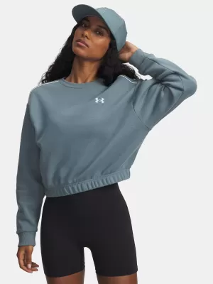 Дамски суичър UNDER ARMOUR UA RIVAL FLEECE PIPED CREW 6007035-587 СИНЬО