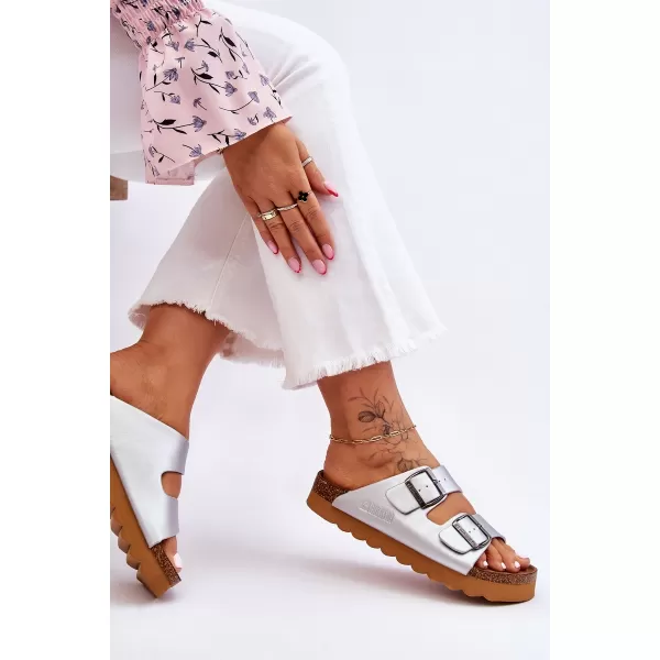  Дамски чехли BIG STAR LL274476 SILVER Big Star Shoes 