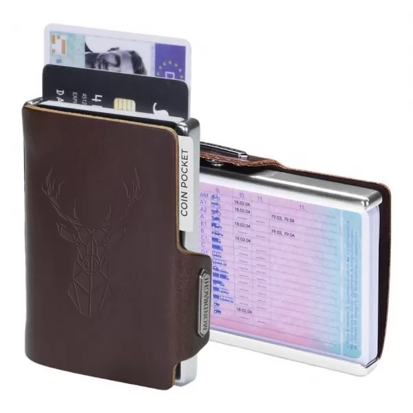  Портфейл MONDRAGHI Silhouette Modern Deer КАФЯВО 