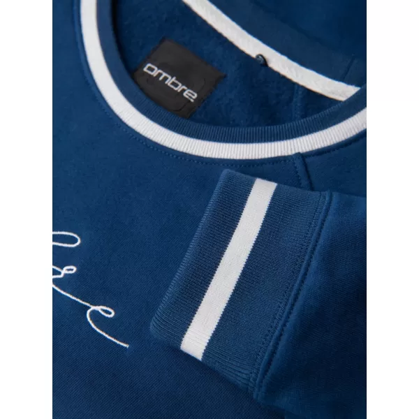  Мъжки суичър OMBRE OM-SSNZ-0244 ТЪМНО СИНЬО 