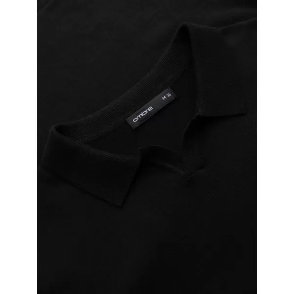  Мъжки пуловер OMBRE OM-POLS-0140 ЧЕРЕН 
