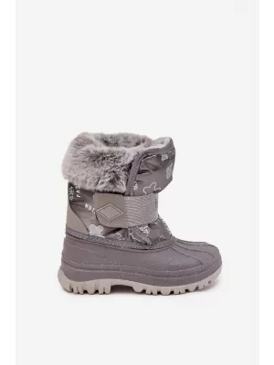 Детски зимни обувки LEE COOPER LCJ-25-10-3788 СИВО