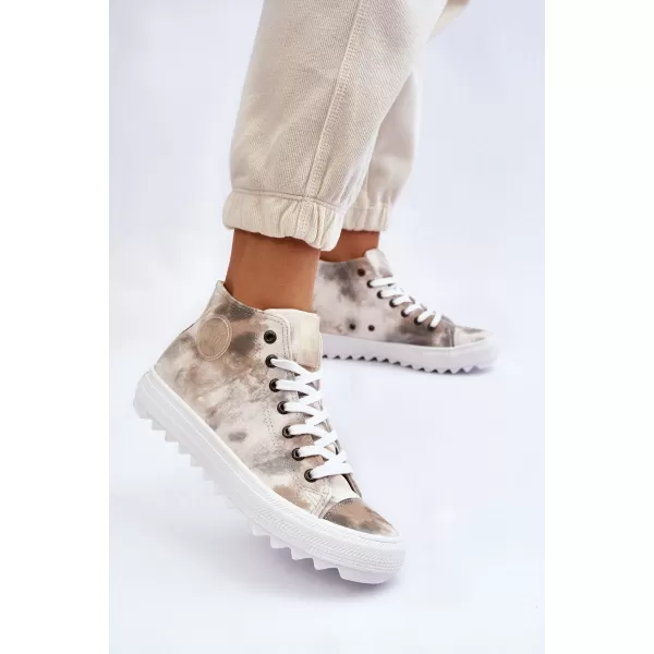  Дамски маратонки BIG STAR LL274047 WHITE/OLIVE Big Star Shoes 