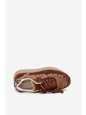Дамски маратонки BIG STAR OO274A313 BROWN/BEIGE Big Star Shoes