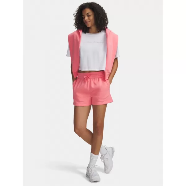  Дамски шорти UNDER ARMOUR RIVAL FLEECE SHORT 1382723-600 РОЗОВО 