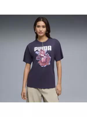 Дамска тениска PUMA GRAPHICS RELAXED TEE BETTER 691908_64 ДЪЛБОКА СЛИВА