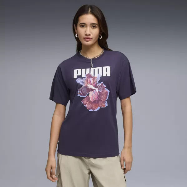  Дамска тениска PUMA GRAPHICS RELAXED TEE BETTER 691908_64 ДЪЛБОКА СЛИВА 