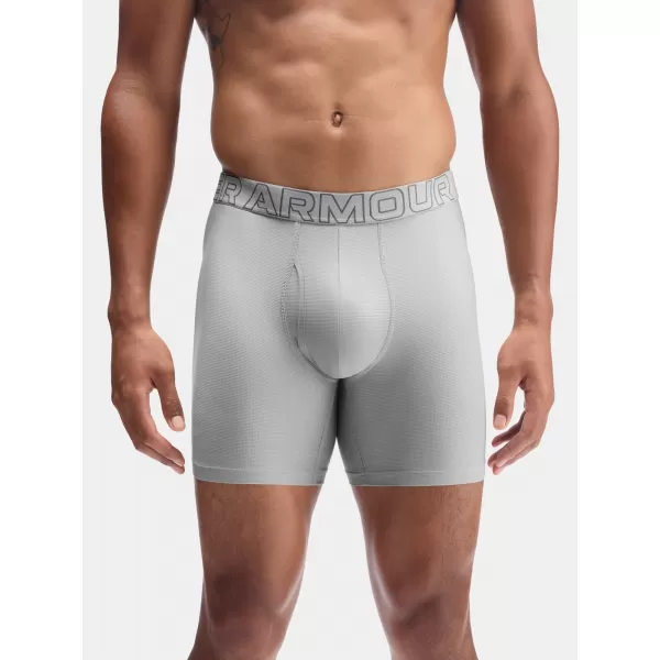  Мъжки боксерки UNDER ARMOUR UA PERFORMANCE TECH MESH - SOLID 6IN - 1383884-069 ТИТАН 