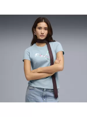 Дамска тениска PUMA GRAPHICS TEE 3 691912_47 МОРСКА ПЯНА