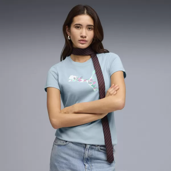  Дамска тениска PUMA GRAPHICS TEE 3 691912_47 МОРСКА ПЯНА 