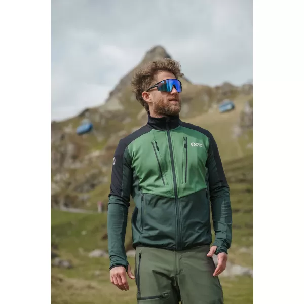  Мъжки суичър powerfleece NORDBLANC GROAN NBWFM8282 ТЪМНО ЗЕЛЕНО 