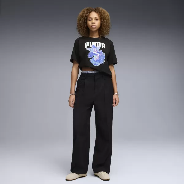  Дамска тениска PUMA GRAPHICS RELAXED TEE BETTER 691908_01 ПУМА ЧЕРНА 
