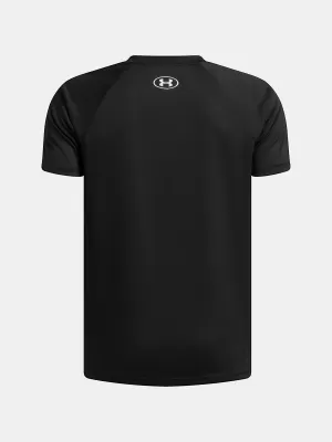 Момчешка тениска UNDER ARMOUR UA TECH SPLIT WORDMARK SS 1383010-004 ЧЕРЕН