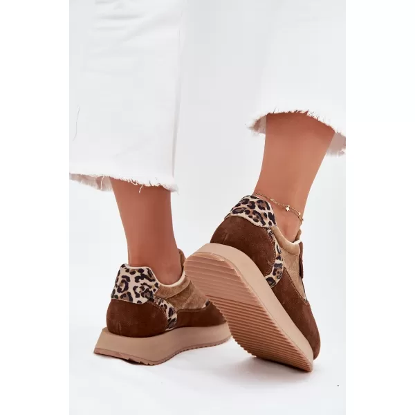  Дамски маратонки BIG STAR OO274A313 BROWN/BEIGE Big Star Shoes 