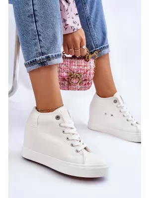 Дамски маратонки BIG STAR LL274035 WHITE Big Star Shoes