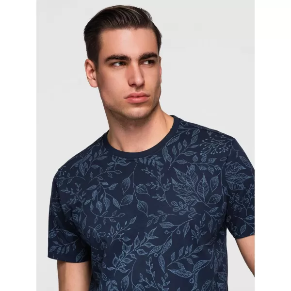  Мъжка тениска OMBRE OM-TSFP-0262 МОРСКО СИНЬО 