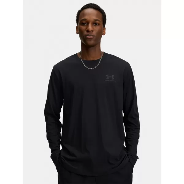  Мъжка тениска UNDER ARMOUR UA SPORTSTYLE LEFT CHEST LS 1329585-002 ЧЕРЕН 