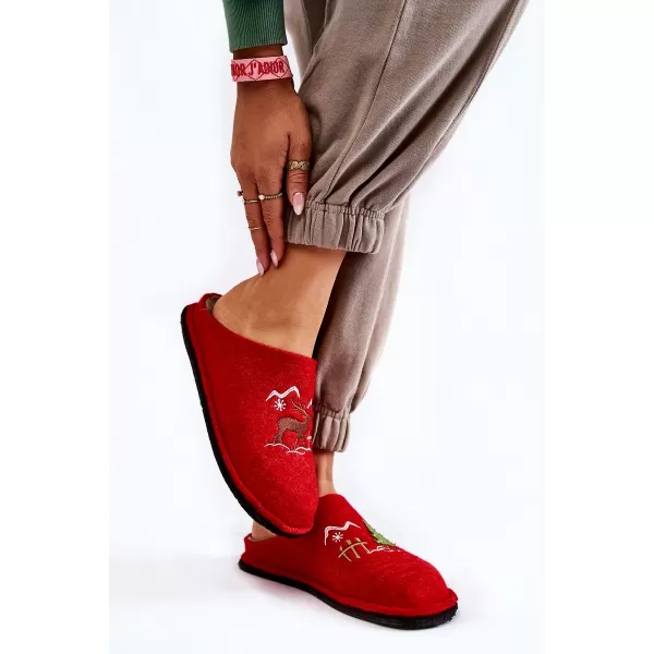  Дамски чехли BIG STAR KK276017 RED/BEIGE Big Star Shoes 
