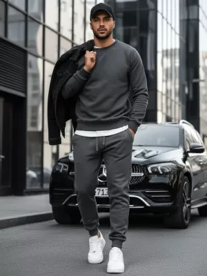 Мъжки суичър DSTREET BX2405 ТЪМНО СИВО