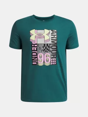 Момчешка тениска UNDER ARMOUR UA B LOGO WM COLLAGE SS 6009271-338 ЗЕЛЕНО