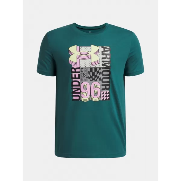  Момчешка тениска UNDER ARMOUR UA B LOGO WM COLLAGE SS 6009271-338 ЗЕЛЕНО 