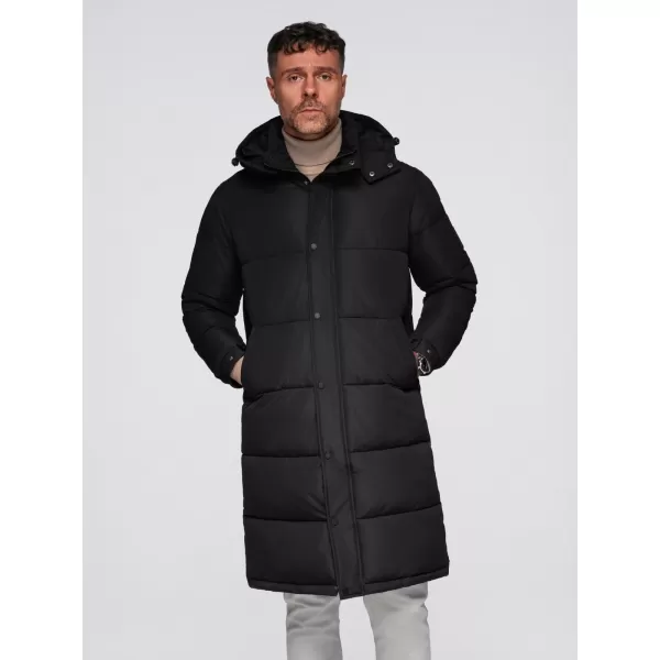  Мъжко зимно яке OMBRE OM-JALJ-0309 ЧЕРЕН 