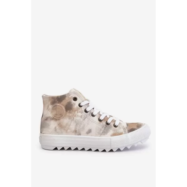  Дамски маратонки BIG STAR LL274047 WHITE/OLIVE Big Star Shoes 