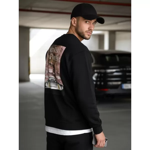  Мъжки суичър DSTREET BX5947 ЧЕРЕН 