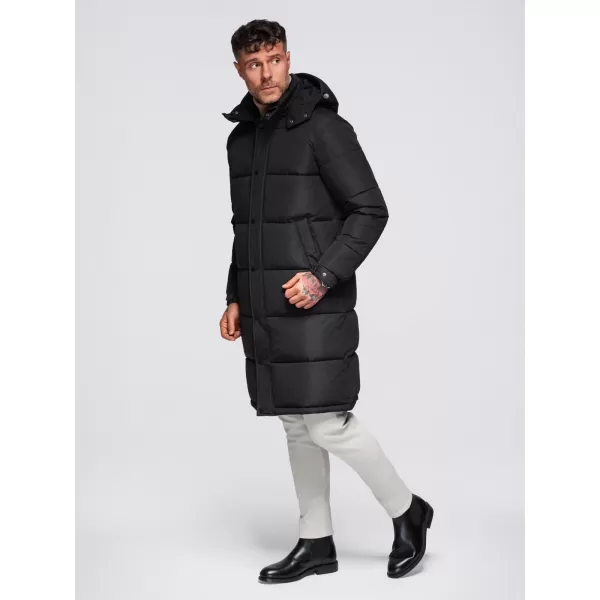  Мъжко зимно яке OMBRE OM-JALJ-0309 ЧЕРЕН 