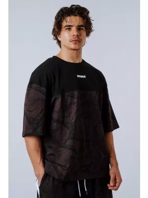 Овърсайз тениска POWER 898 DARK BROWN CAMO Nebbia