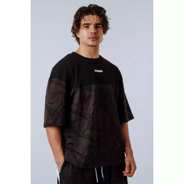  Овърсайз тениска POWER 898 DARK BROWN CAMO Nebbia 