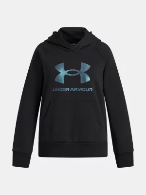Суичър за момиче UNDER ARMOUR UA RIVAL FLC SHIMMER HDY 6004118-005 ЧЕРЕН