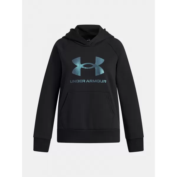  Суичър за момиче UNDER ARMOUR UA RIVAL FLC SHIMMER HDY 6004118-005 ЧЕРЕН 