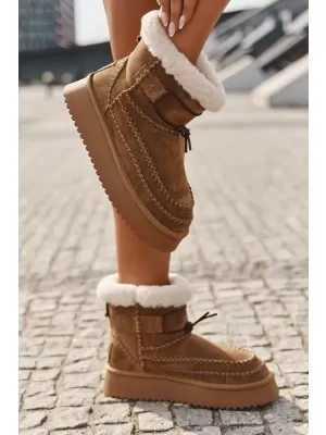 Дамски обувки BIG STAR SS274373 BROWN/BEIGE Big Star Shoes