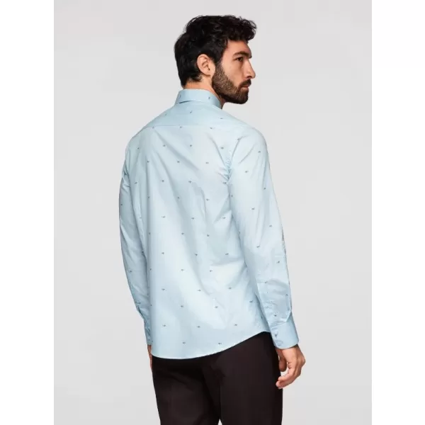  Мъжка риза OMBRE K696 БЯЛО 
