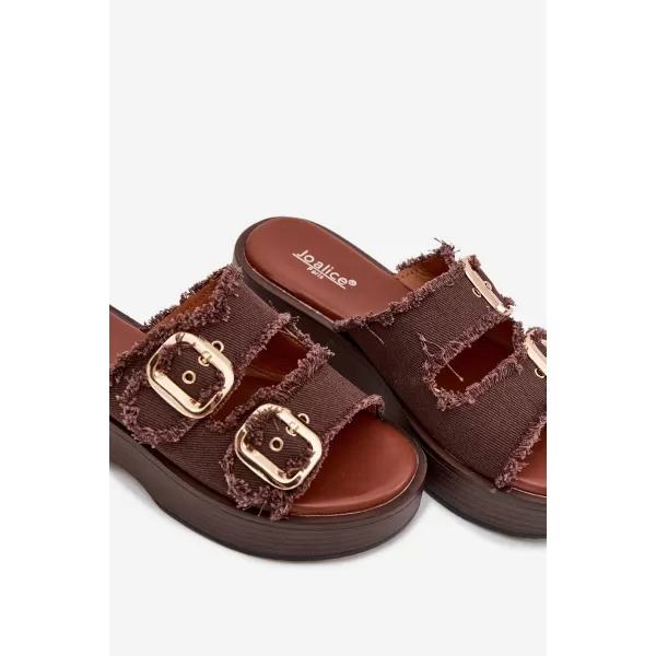  Дамски чехли BOTO RENELISSE 41325 КАФЯВО 