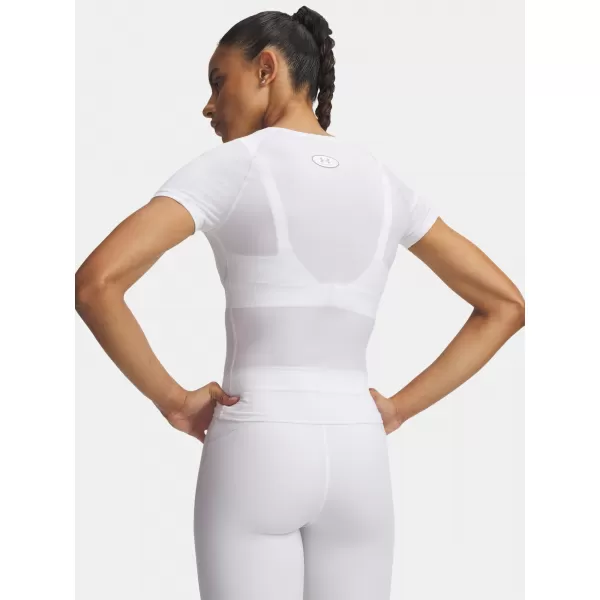  Дамска тениска UNDER ARMOUR HEATGEAR ELITE SS 6015368-100 БЯЛО 