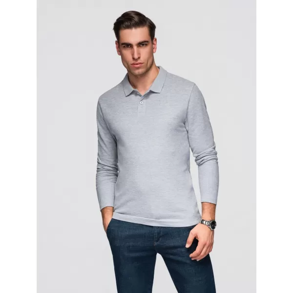  Мъжка тениска OMBRE OM-POBL-0162 СИВ МЕЛАНЖ 