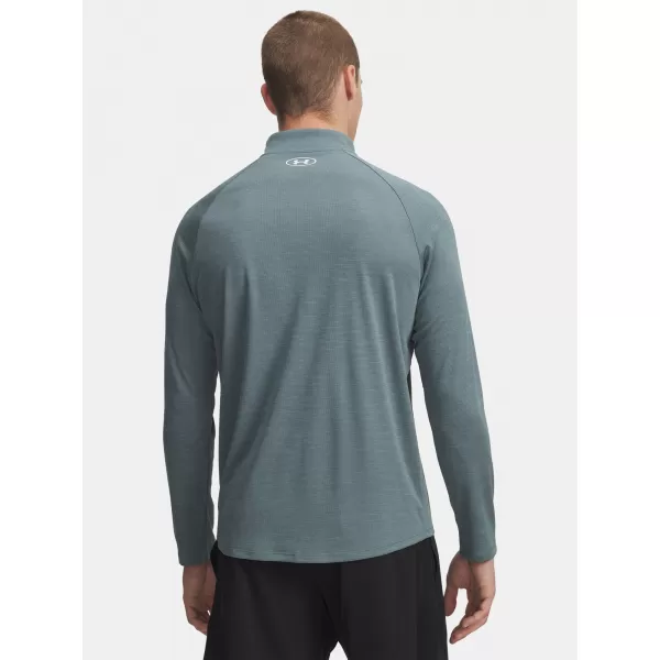  Мъжка тениска UNDER ARMOUR UA TECH TEXTURED 1/2 ZIP 1382797-587 СИНЬО 