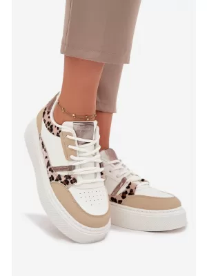Дамски маратонки BIG STAR SS274357 WHITE/BEIGE Big Star Shoes