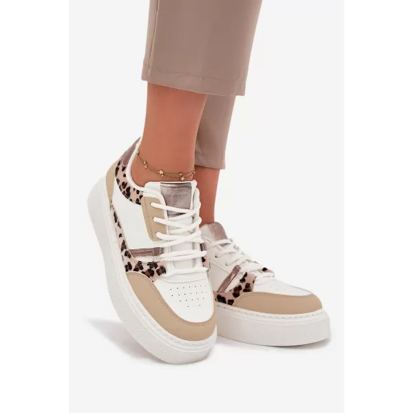  Дамски маратонки BIG STAR SS274357 WHITE/BEIGE Big Star Shoes 