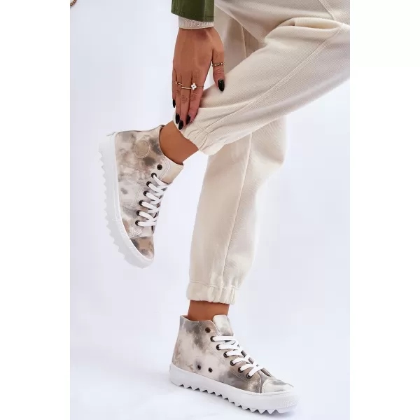  Дамски маратонки BIG STAR LL274047 WHITE/OLIVE Big Star Shoes 